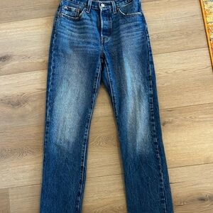 Levi's Dark Blue Straight Leg Women's Jeans